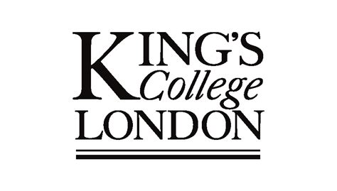 The logo for Kings College London.  The words Kings College London show in capital letters in black on a white background