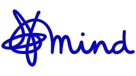 Blue  logo for mental health charity Mind